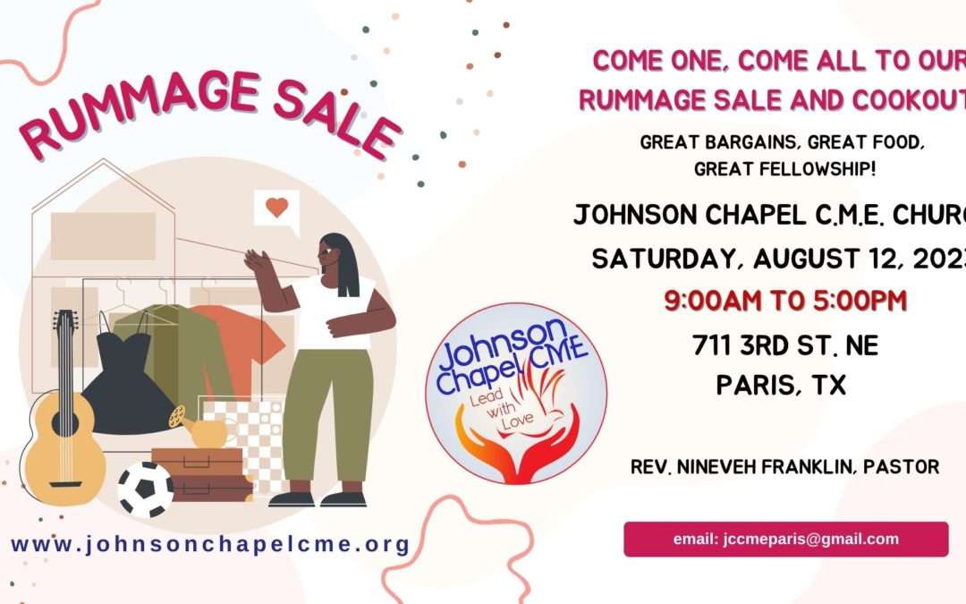 Johnson Chapel Rummage Sale and Cookout!