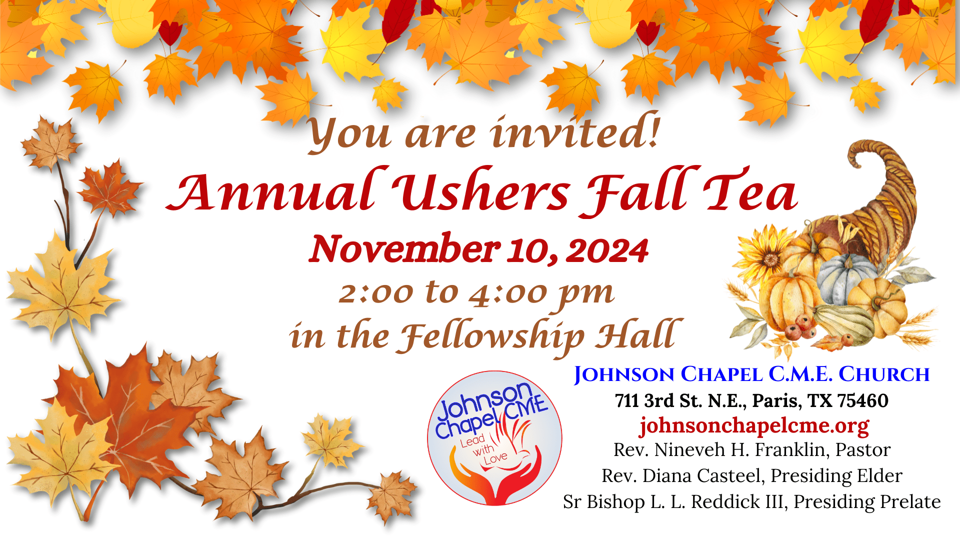 Ushers Fall Tea Flyer image